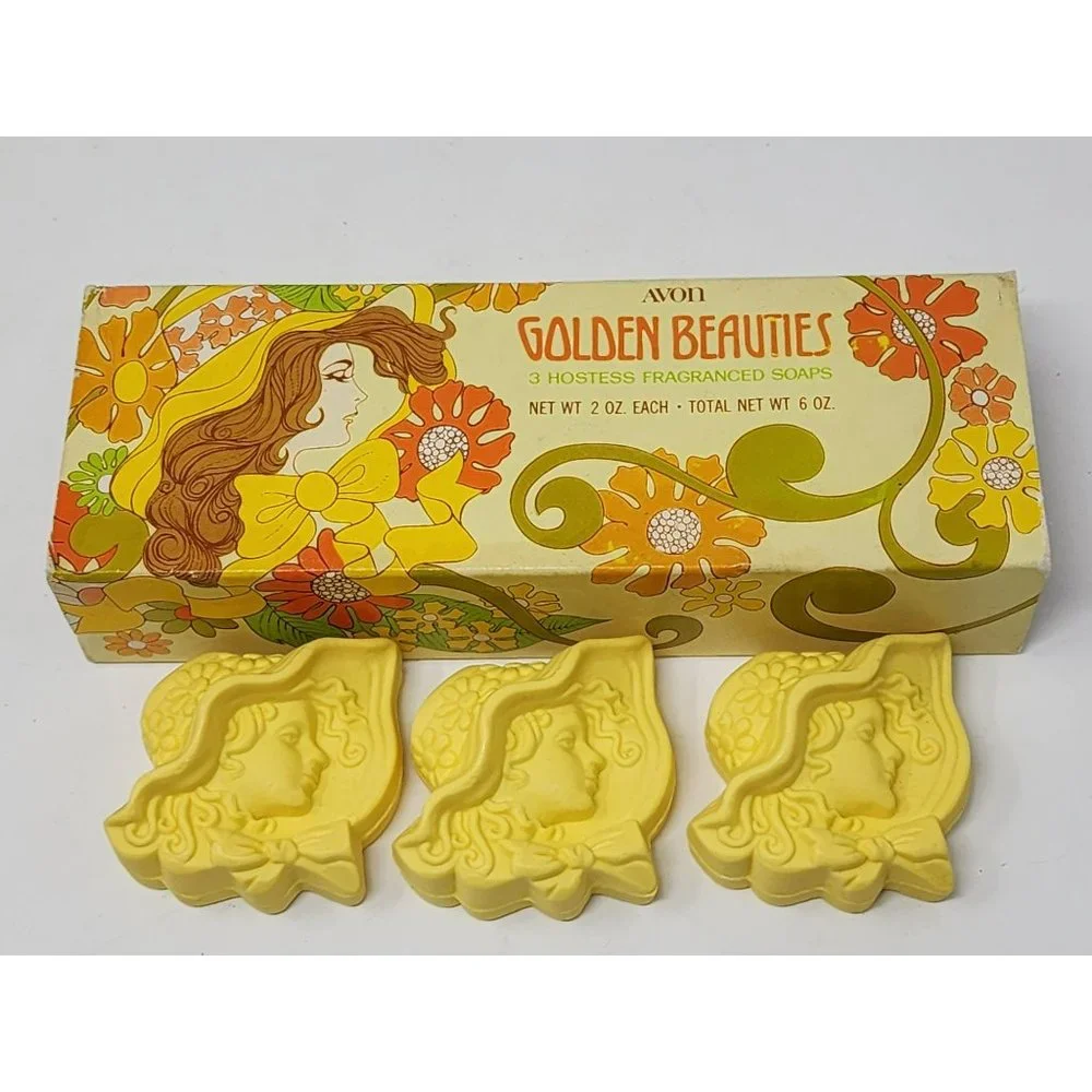 Vintage Avon Soap Savers Spearmint Scented And Golden Beauties‎ 3 Hostess Bars